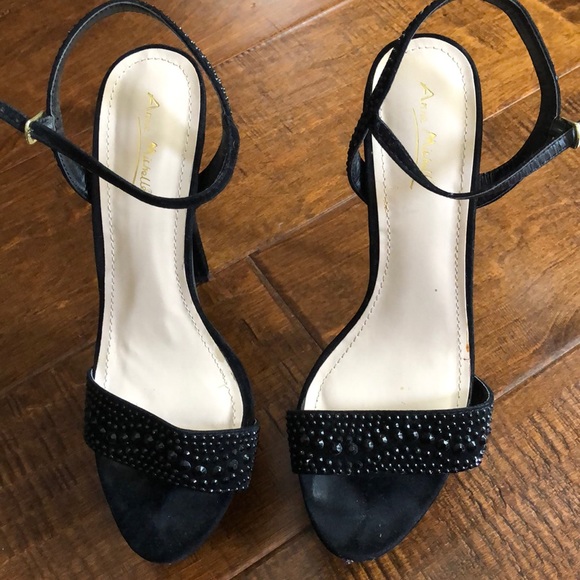 Black , Glitter heels. - Picture 1 of 5